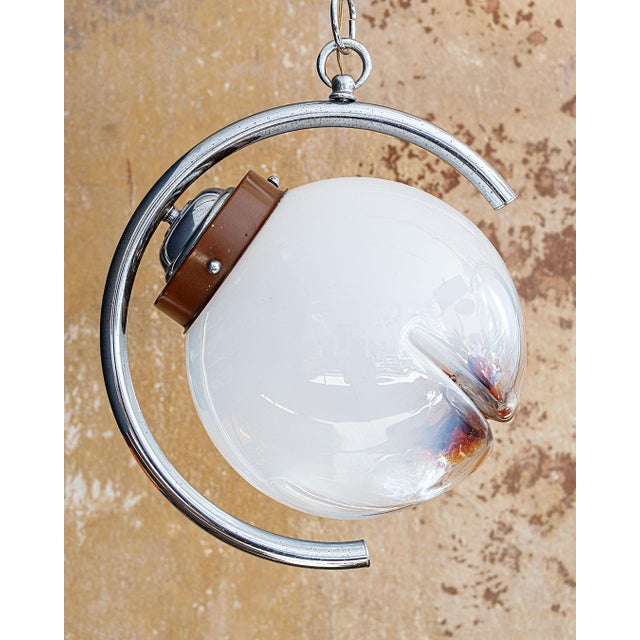 Murano Mazzega Pendant Lamps from Made Murano Glass, 1970s, Set of 2 For Sale - Image 6 of 15