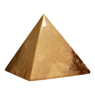 Carved Marble Pyramid Sculpture For Sale