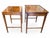 Baker Furniture Company Pair of Baker Furniture Burl Wood Nesting Tables With Gallery Tray Tops For Sale - Image 4 of 11
