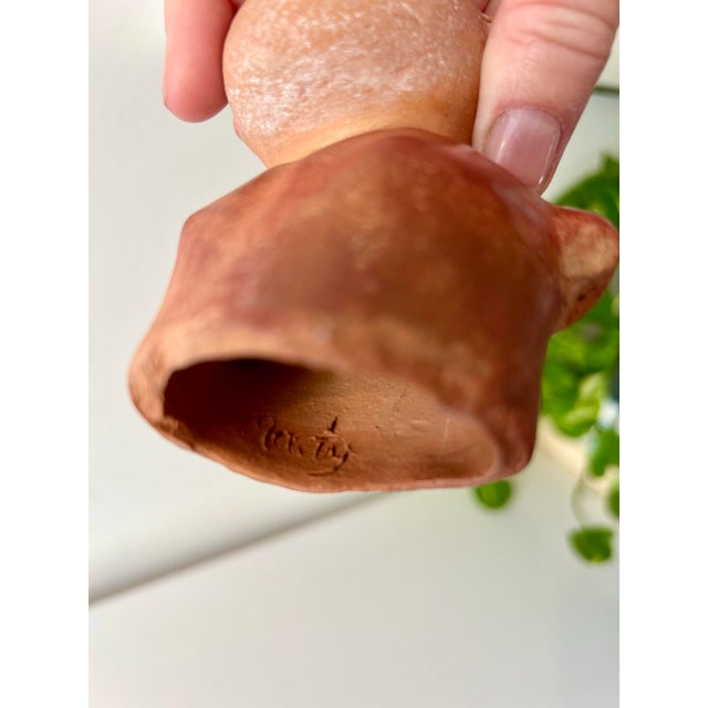 Late 20th Century Handmade Clay Figurative Sculpture by Marty For Sale - Image 5 of 11