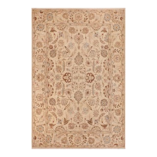 1990s Ziegler Beige Tan Hand-Knotted Wool Rug - 9'9'' X 13'8'' For Sale