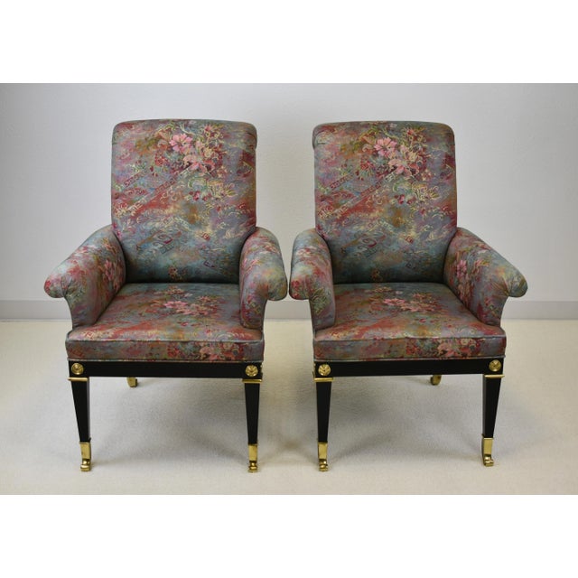 MasterCraft Mid Century Hollywood Regency Accent Dining Armchairs - Pair For Sale - Image 11 of 11
