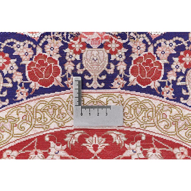 Red Ghom Silk Rug in Crimson For Sale - Image 8 of 14