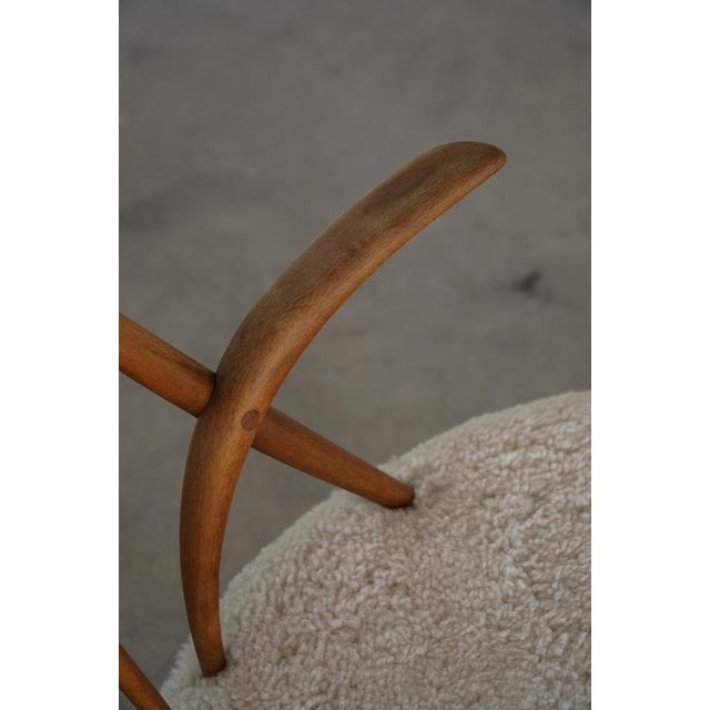 Wood Danish Modern Rocking Chair by Illum Wikkelsø for N. Eilersen, 1960s For Sale - Image 7 of 15