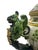Vintage Majolica Style Covered Tureen With Gnomes and Wing Gryphon Handles For Sale - Image 9 of 12