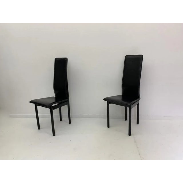 Leather Italian Pozzi Chairs, 1980s, Set of 8 For Sale - Image 10 of 17