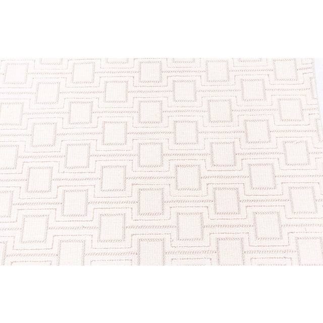 Early 21st Century Contemporary Geometric Hand-Tufted Wool Runner by Doris Leslie Blau For Sale - Image 5 of 7