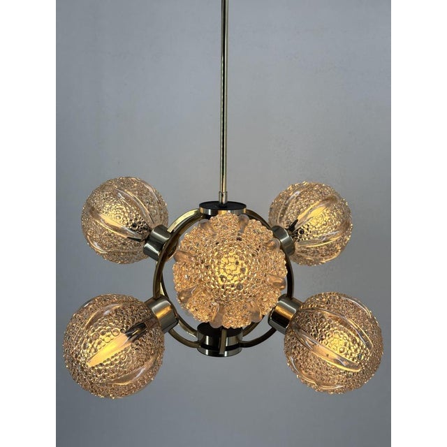 Space Age Brass Ceiling Lamp by Richard Essig, 1970s For Sale - Image 13 of 18