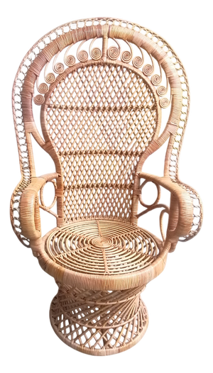 Peacock Rattan Chair, 1970s