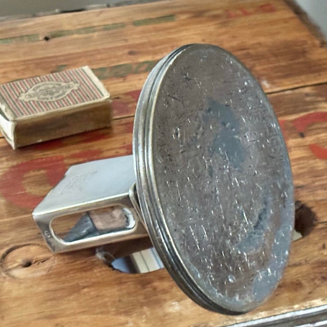 Metal Antique Hotel Silver Astray Matchbox Holder Crested For Sale - Image 7 of 8