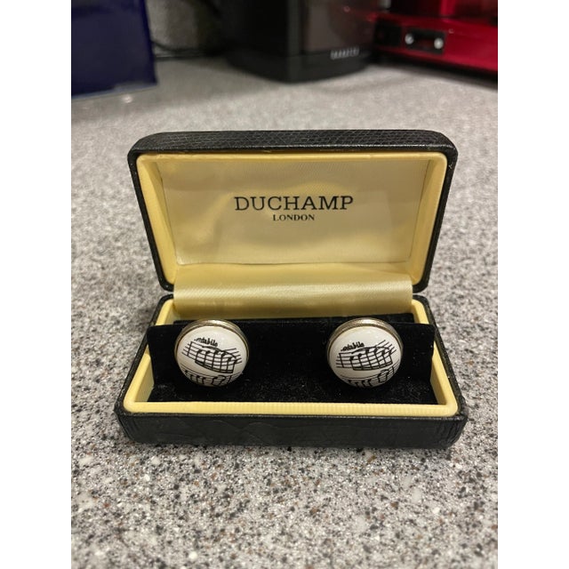 1980s Pair of Men's Cufflinks by Duchamp London For Sale - Image 5 of 5