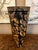Vintage English Planter Jardiniere Urn Shell Decoupage Black Tole Coastal Décor For Sale - Image 13 of 17
