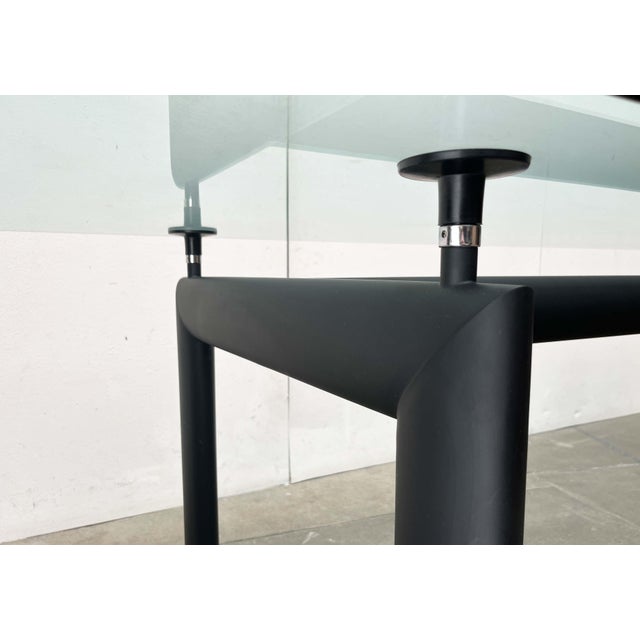 Italian Model LC6 Metal and Glass Dining or Office Table by Le Corbusier, Pierre Jeanneret, Charlotte Perriand for Cassina For Sale - Image 17 of 18