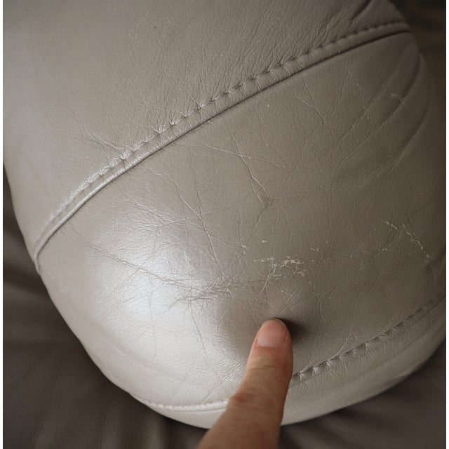 Nice 1980s Post Modern Oversized Leather Chair made in Germany. Chair is in overall good condition. There is some wear to...