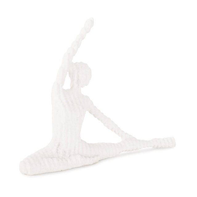 White Yin Reverse Yoga Pose in Polyresin For Sale - Image 8 of 11