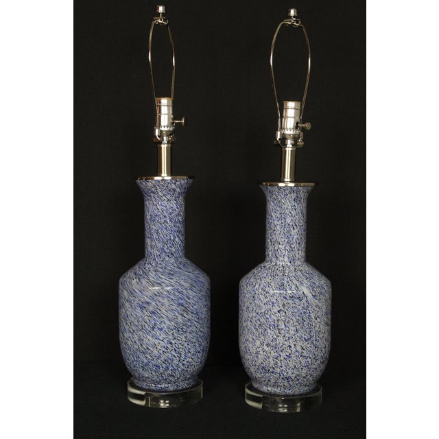 Mid 20th Century Seguso Style "Tweed" Murano Lamps. For Sale - Image 9 of 12
