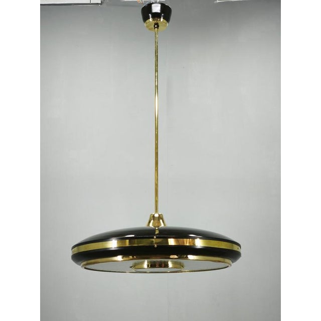 Space Age UFO Glass Pendant Light by Ludib Bratislava, Czechoslovakia, 1960s For Sale - Image 3 of 13