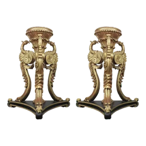 A Pair of 20th Baroque Tripod Vases