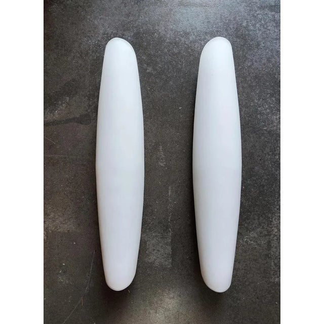 Large Space Age Sconces in Opaline Glass, West Germany, 1970s, Set of 2 For Sale - Image 6 of 8