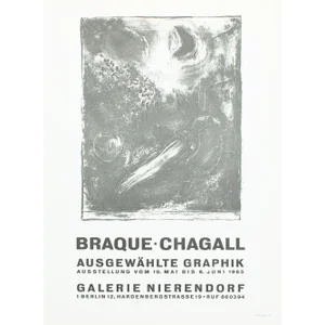 1966 After Marc Chagall, "Nierendorf Gallery, Exhibit Berlin 1965" Poster