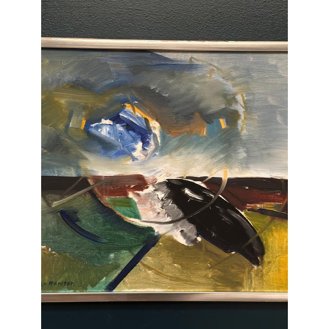 Holger Karlson, Swedish Composition, 1960s, Oil on Canvas, Framed For Sale - Image 4 of 18