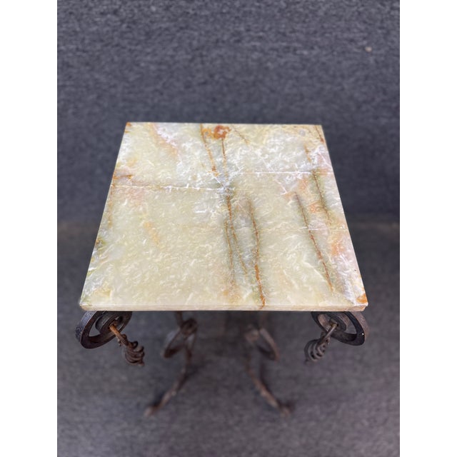 Victorian Victorian Style Iron & Marbletop Pedestal For Sale - Image 3 of 6