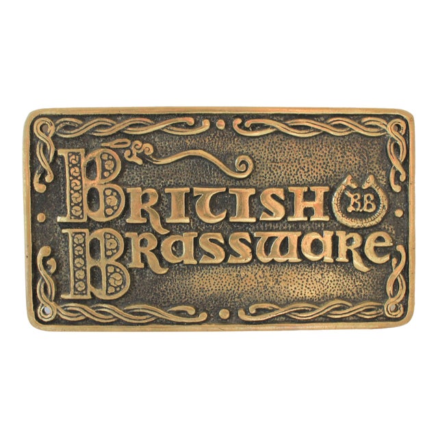 Vintage "British Brassware" Plaque For Sale