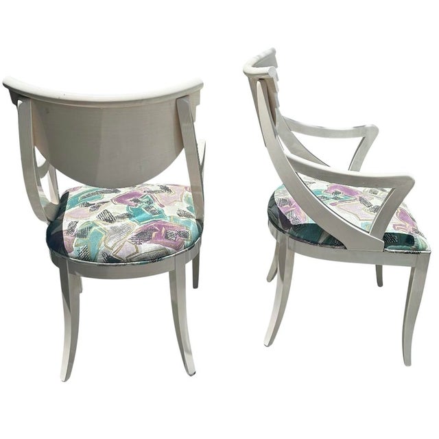 6 Lacquered Wood Hollywood Regency Dining Room Chairs by Pietro Costantini For Sale - Image 14 of 14