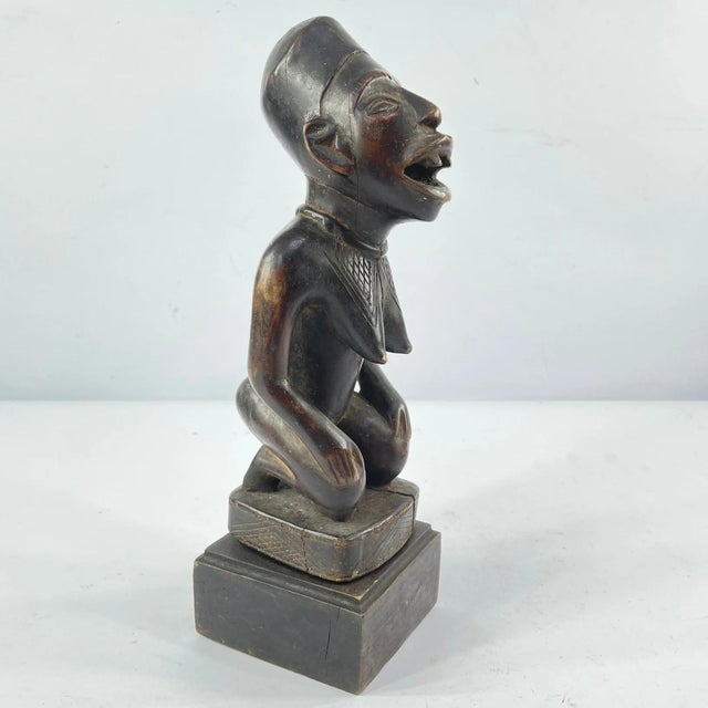 African Early 20th Century Kongo Wood Figure on Custom Base For Sale - Image 3 of 6