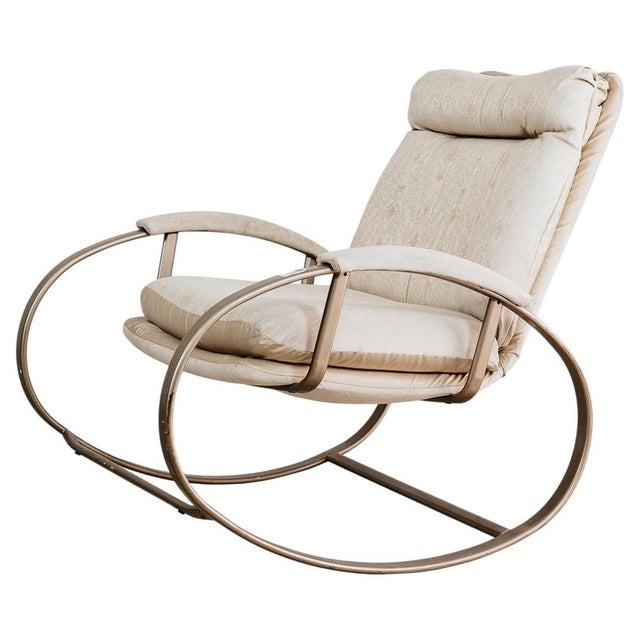 Hollywood Regency Rocking Armchair by Guido Faleschini, 1970s For Sale - Image 12 of 12