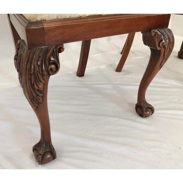 Brown Early 20th Century Antique English Chippendale Dining Chairs - Set of 12 For Sale - Image 8 of 13