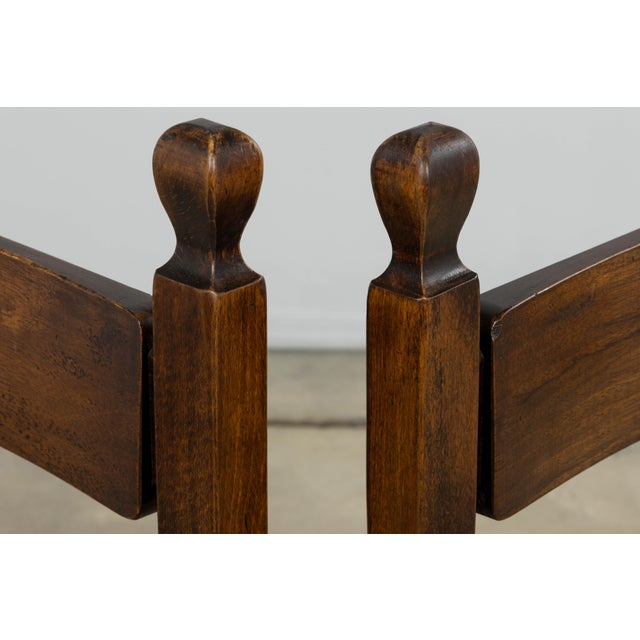 Set of six French Provincial dining chairs crafted in solid oak, sourced in Provence and dating to the mid-20th century....