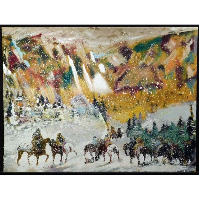 Earl Biss "Autumn Storm on the Crazy Woman Mountain" Hand Signed Limited Edition Serigraph For Sale - Image 10 of 10
