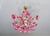 Vintage Murano Style Large Chandelier, Pink Floral Chandelier, Bouquet Style Ceiling Light, 4-Light Flush Mount For Sale - Image 15 of 16
