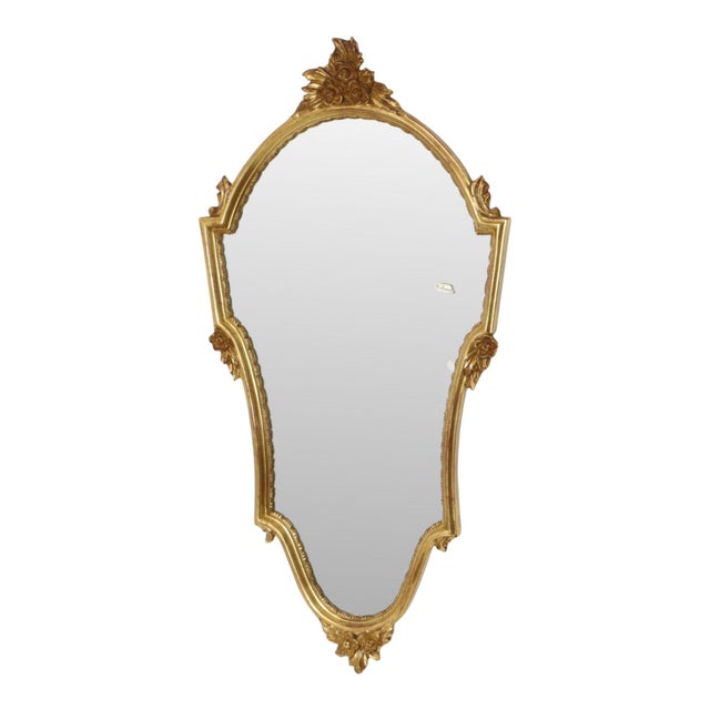 Louis XVI Classic Gold Crested Mirror from Deknudt, 1950s For Sale - Image 10 of 18