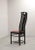 High Back Black Lacquered Dining Chairs with Fabric from Giorgetti, 1980s, Set of 4 For Sale - Image 10 of 17