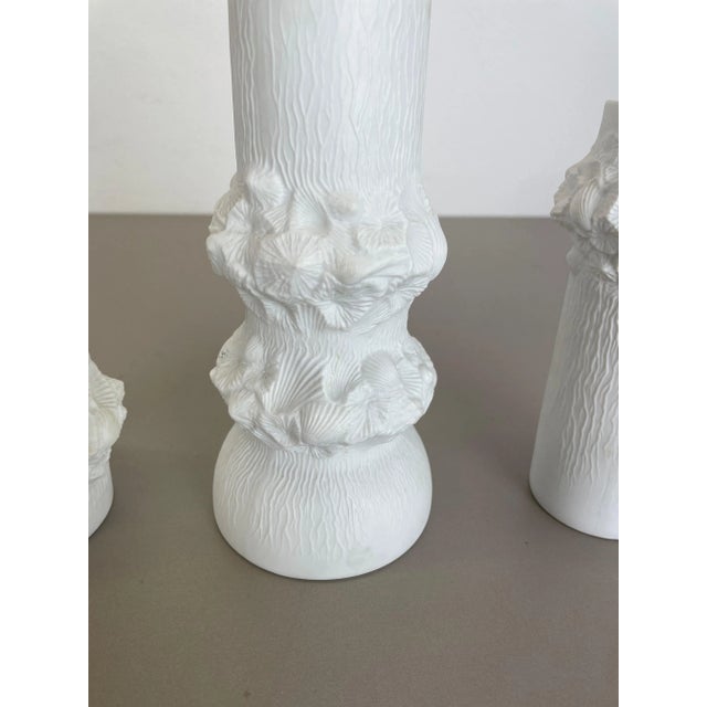 German Op Art Biscuit Porcelain Vases from AK Kaiser, 1970s, Set of 3 For Sale - Image 9 of 18