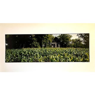 Maxwell Mackenzie, Old Barn Summer Landscape, Large Panoramic Vintage Color Photograph Signed Photo, 1993 For Sale