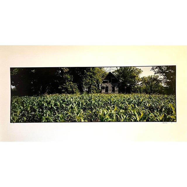 Maxwell Mackenzie, Old Barn Summer Landscape, Large Panoramic Vintage Color Photograph Signed Photo, 1993 For Sale