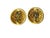 Vintage Gold Tone W/Shimmering Rhinestones Clips Dome Earrings For Sale In New York - Image 6 of 6