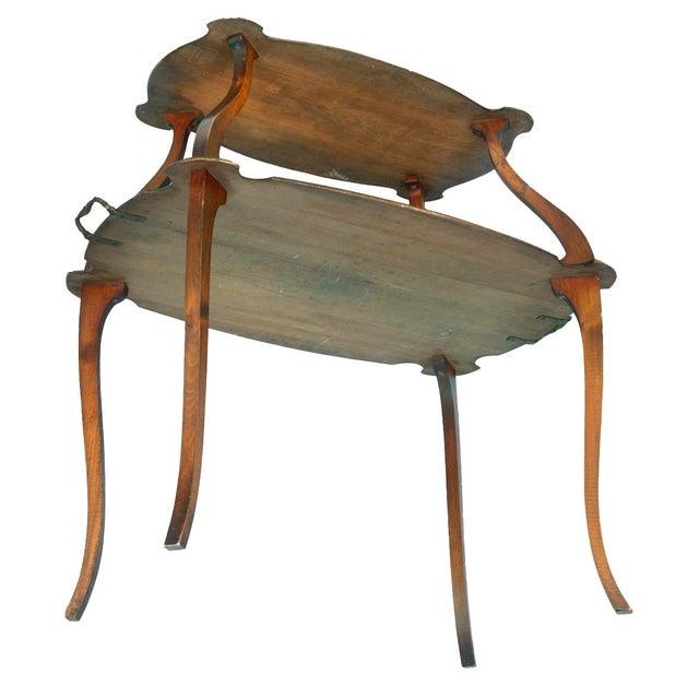 Art Nouveau Engraved Tea Table For Sale - Image 11 of 14