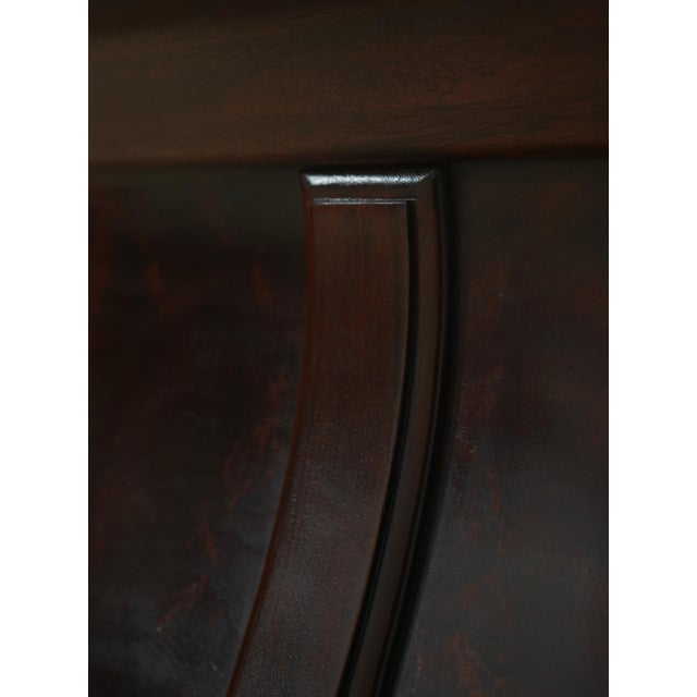 Thomasville Flame Mahogany Queen Size Sleigh Bed For Sale - Image 11 of 16