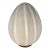 Vintage Mazzega Murano Glass Ovoid Table Lamp – White Striped Art Glass For Sale