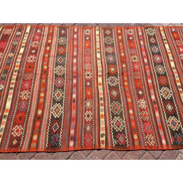 Tribal Vintage Kilim - 58" X 92" For Sale - Image 4 of 10