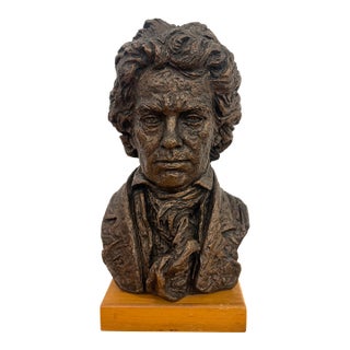Vintage Bust of a Man Signed & Dated 1961 For Sale