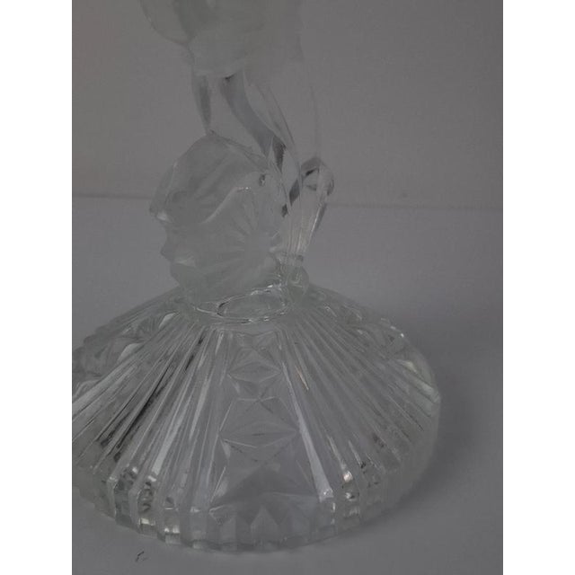 1960s Mid-Century Cut Glass Sculptural Candleholder, Czechoslovakia, 1960s For Sale - Image 5 of 18