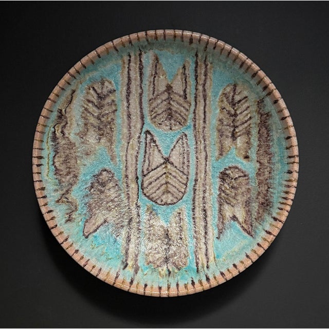 Mid-Century Modern Guido Gambone Large Bowl 1960 For Sale - Image 3 of 6
