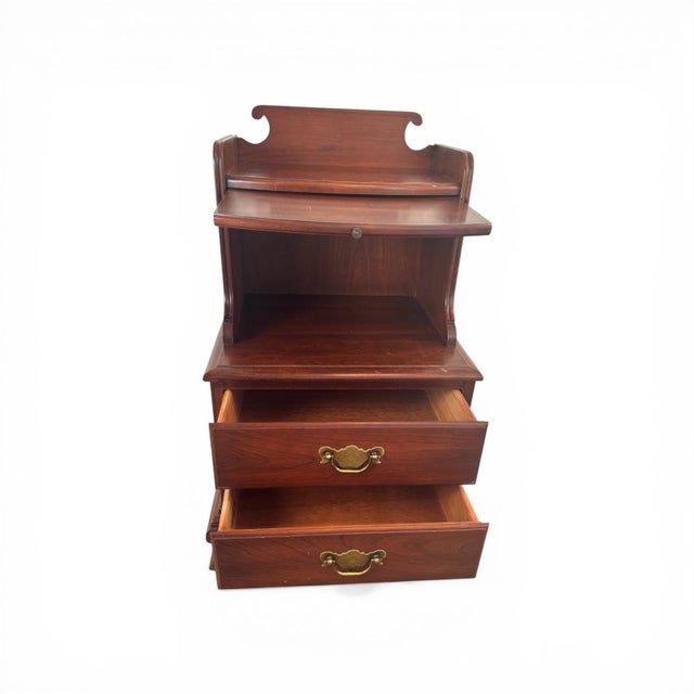 Mid 20th Century Authentic Mid 20th Century Pennsylvania House Solid Cherry Bachelor’s Chest Nightstand For Sale - Image 5 of 9