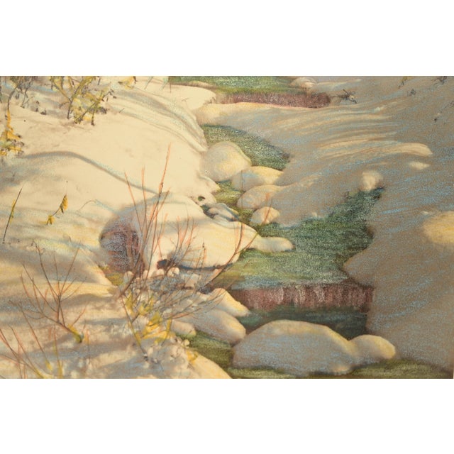 J. Hohenberger Original Artist Signed "January" Lithograph in Carved Giltwood Frame For Sale In South Bend - Image 6 of 13