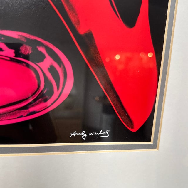 Glass After Andy Warhol "Shoes 1980" Pop Art Print, Framed For Sale - Image 7 of 12